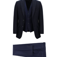 Light Navy Blue 6 Drop Regular Fit Standard Cut Suit with Vest