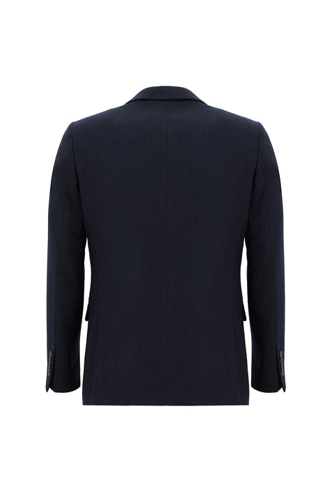 Light Navy Blue 6 Drop Regular Fit Standard Cut Suit with Vest