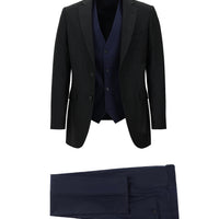 Dark Navy 6 Drop Regular Fit Standard Cut Suit with Vest