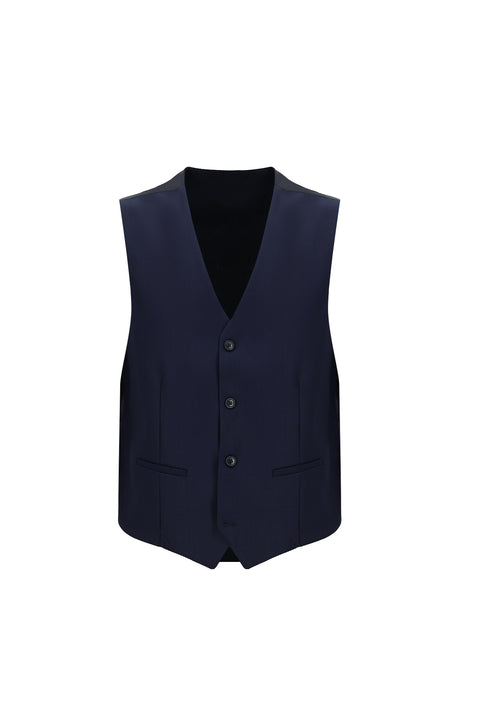 Dark Navy 6 Drop Regular Fit Standard Cut Suit with Vest