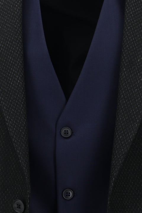 Dark Navy 6 Drop Regular Fit Standard Cut Suit with Vest