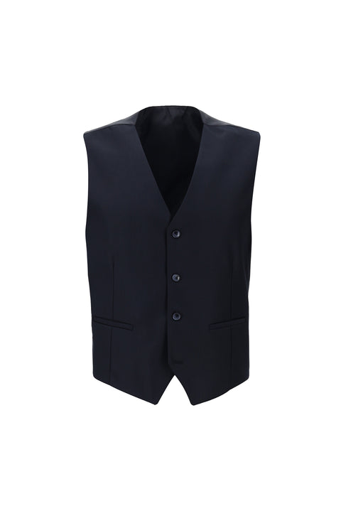 Dark Navy 7 Drop Slim Fit Narrow Cut Suit with Vest