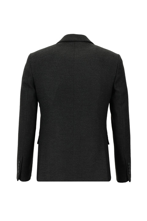 Dark Anthracite 7 Drop Slim Fit Narrow Cut Suit with Vest