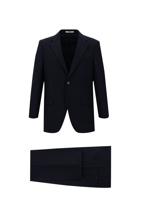 Dark Navy 7 Drop Slim Fit Eyelet Suit