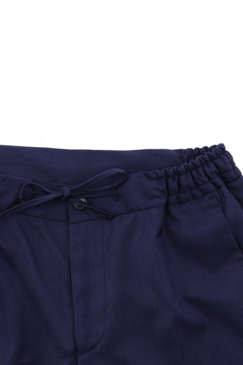Medium Navy 7 Drop Slim Fit Suit with Elasticated Waist and Drawstring, Combination Vest