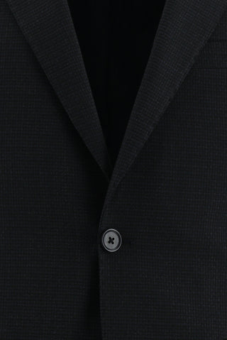  Koyu Lacivert 7 Drop Slim Fit Dar Kesim Desenli Kombinli Takım Elbise
