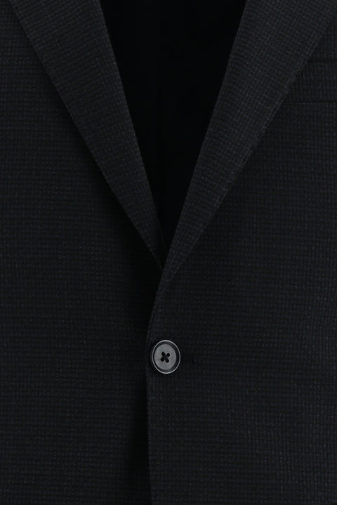 Dark Navy 7 Drop Slim Fit Patterned Combination Suit