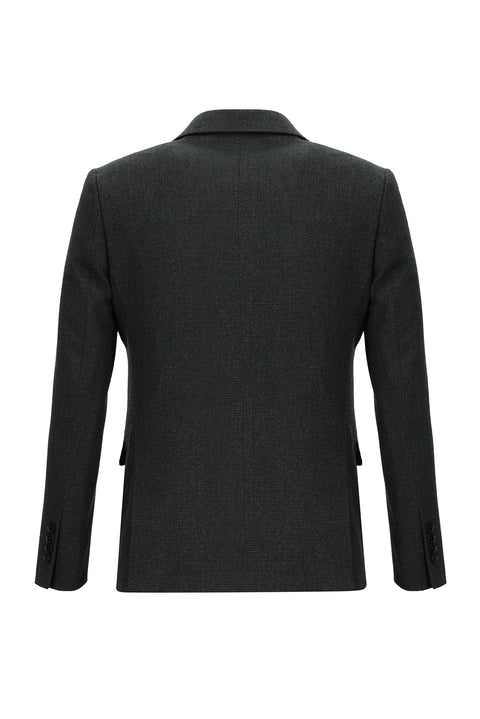 Dark Anthracite 7 Drop Slim Fit Narrow Cut Suit with Vest