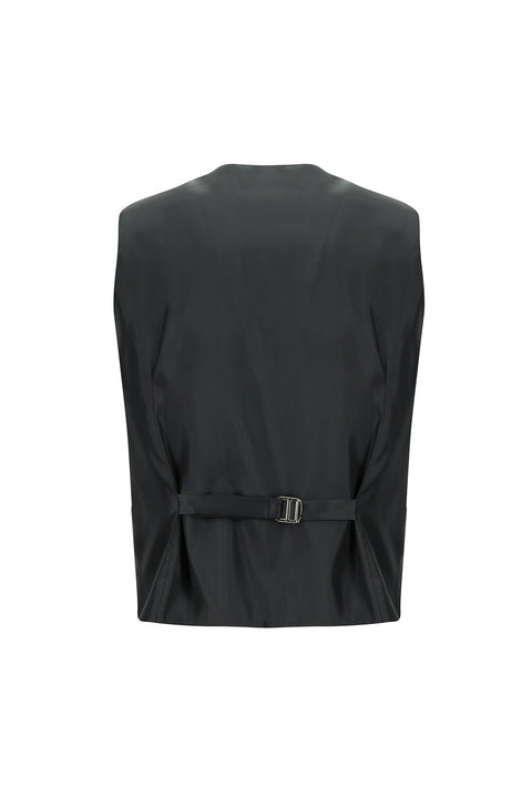 Dark Anthracite 7 Drop Slim Fit Narrow Cut Suit with Vest
