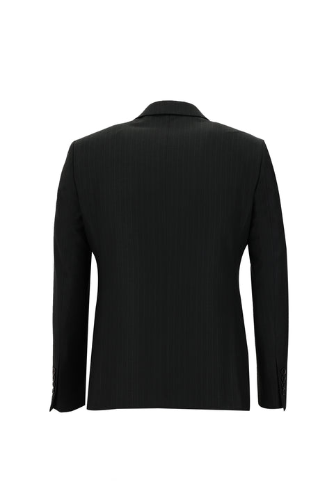 Black 7 Drop Slim Fit Patterned Suit