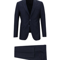 Dark Navy 7 Drop Slim Fit Patterned Suit