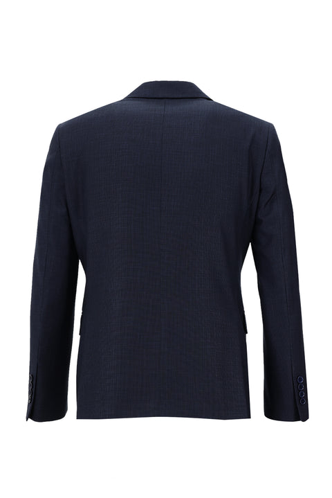 Dark Navy 7 Drop Slim Fit Patterned Suit