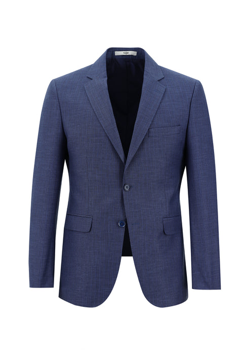 Aviator Blue 7 Drop Slim Fit Patterned Suit
