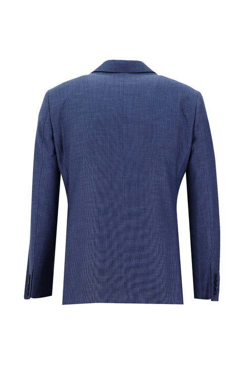 Aviator Blue 7 Drop Slim Fit Patterned Suit