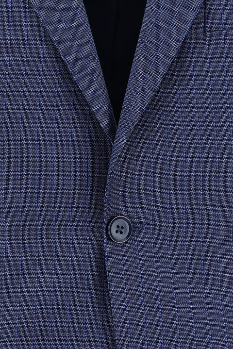 Aviator Blue 7 Drop Slim Fit Patterned Suit