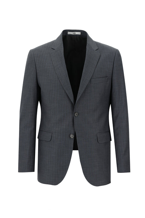 Medium Anthracite 7 Drop Slim Fit Patterned Suit