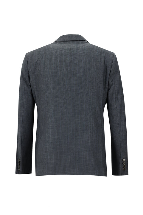 Medium Anthracite 7 Drop Slim Fit Patterned Suit