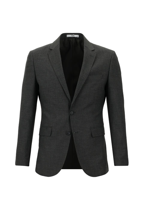 Dark Anthracite 7 Drop Super Slim Fit Extra Narrow Cut Elastic Waist Drawstring Striped Suit