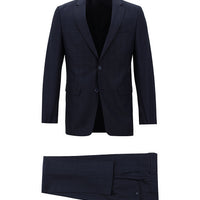 Dark Navy 6 Drop Regular Fit Standard Cut Plaid Suit