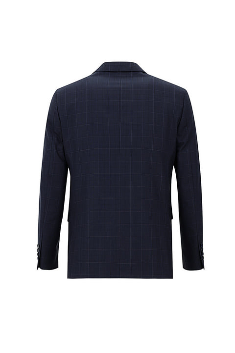 Dark Navy 6 Drop Regular Fit Standard Cut Plaid Suit