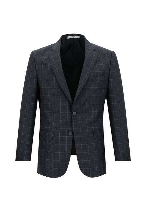 Dark Anthracite 6 Drop Regular Fit Standard Cut Plaid Suit