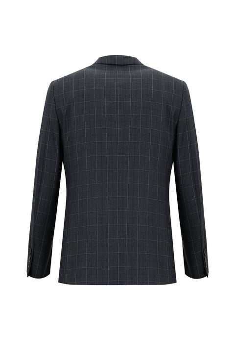 Dark Anthracite 6 Drop Regular Fit Standard Cut Plaid Suit