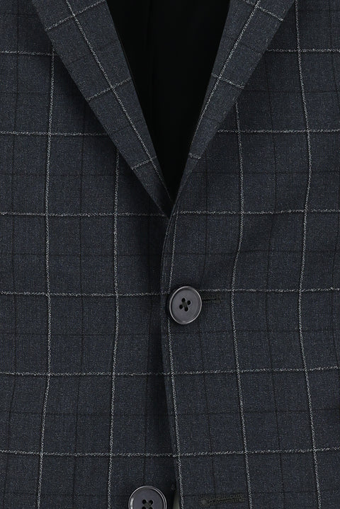 Dark Anthracite 6 Drop Regular Fit Standard Cut Plaid Suit
