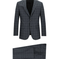 Medium Anthracite 6 Drop Regular Fit Standard Cut Plaid Suit