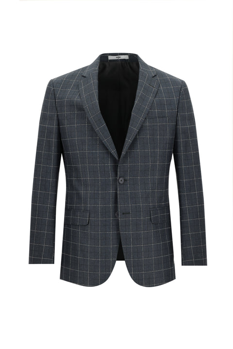 Medium Anthracite 6 Drop Regular Fit Standard Cut Plaid Suit