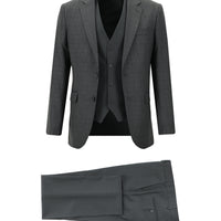 Light Gray 7 Drop Slim Fit Narrow Cut Suit with Vest