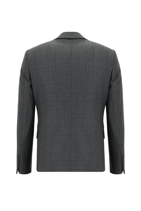 Light Gray 7 Drop Slim Fit Narrow Cut Suit with Vest