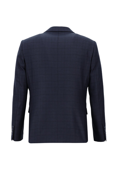 Dark Navy 6 Drop Regular Fit Standard Cut Suit with Vest