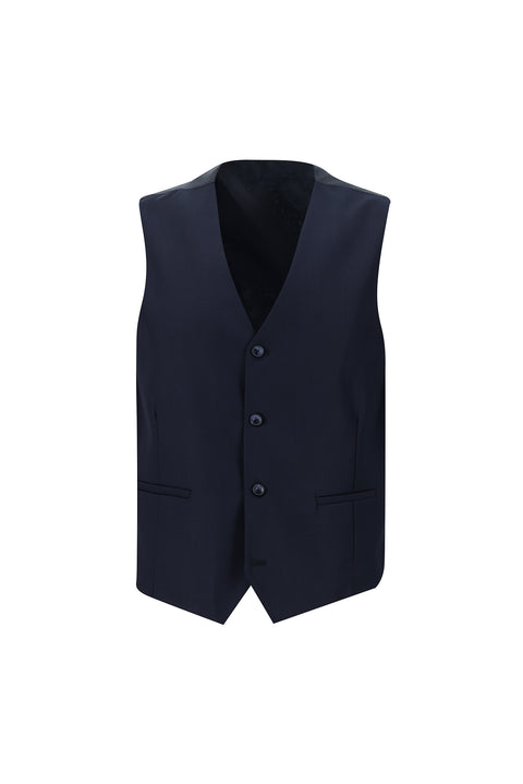 Dark Navy 6 Drop Regular Fit Standard Cut Suit with Vest