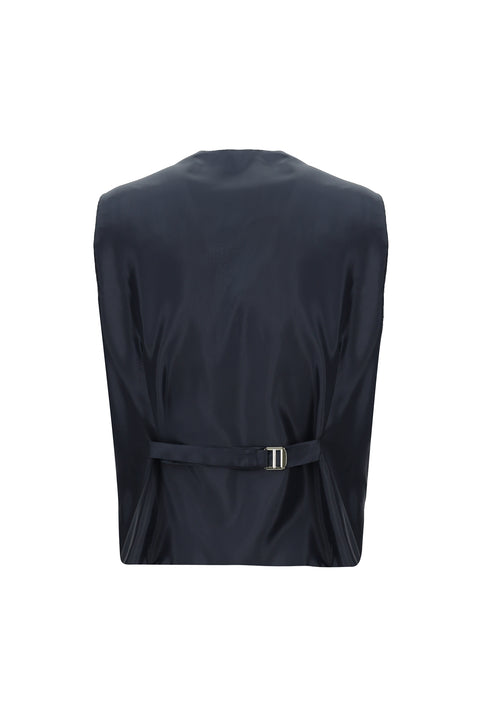 Dark Navy 6 Drop Regular Fit Standard Cut Suit with Vest