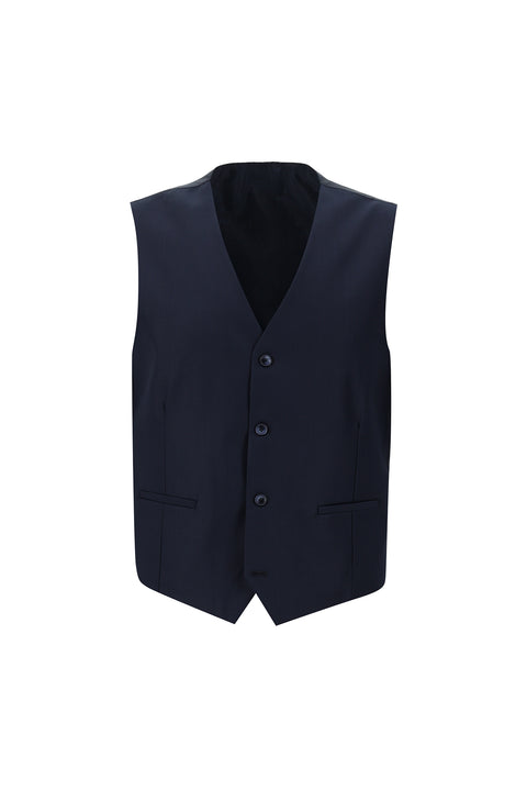 Navy Blue 6 Drop Regular Fit Standard Cut Suit with Vest