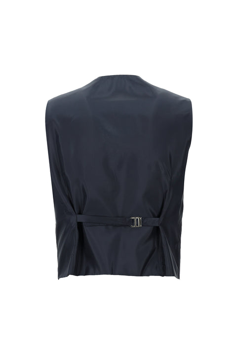 Navy Blue 6 Drop Regular Fit Standard Cut Suit with Vest