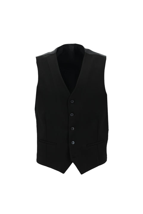 Black 7 Drop Super Slim Fit Extra Narrow Cut Plaid Vest Suit