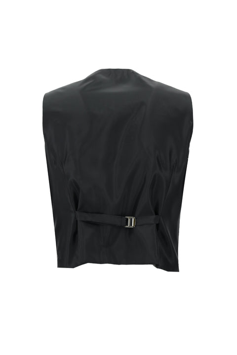 Black 7 Drop Super Slim Fit Extra Narrow Cut Plaid Vest Suit