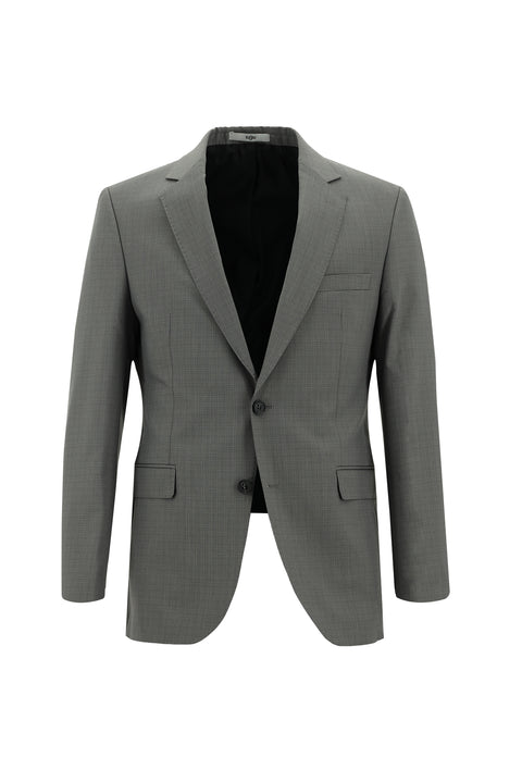 Light Mink 7 Drop Slim Fit Patterned Suit