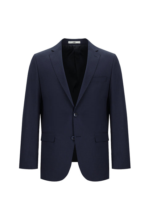 Light Navy Blue 6 Drop Regular Fit Standard Cut Plaid Suit