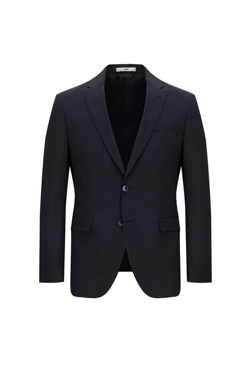 Dark Navy 6 Drop Regular Fit Standard Cut Plaid Suit