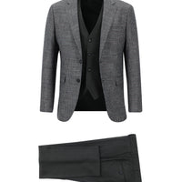 Dark Navy 7 Drop Slim Fit Narrow Cut Suit with Vest