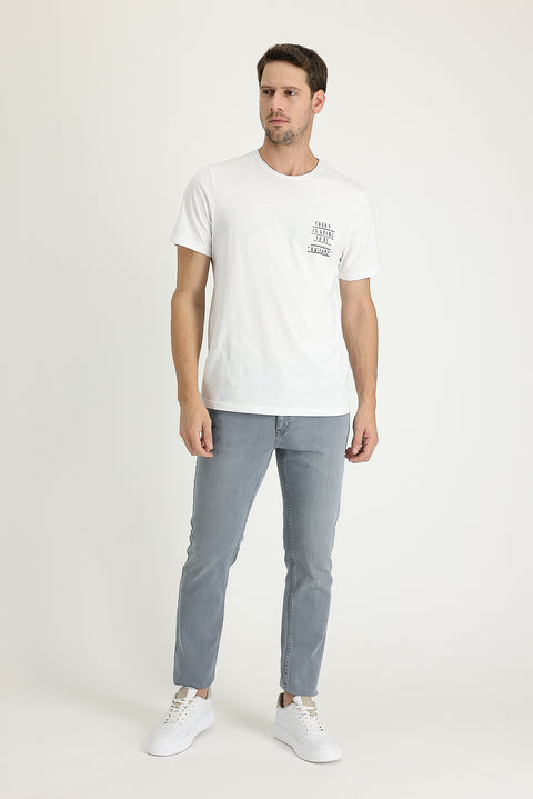 Light Blue Slim Fit Stretch Denim Jeans