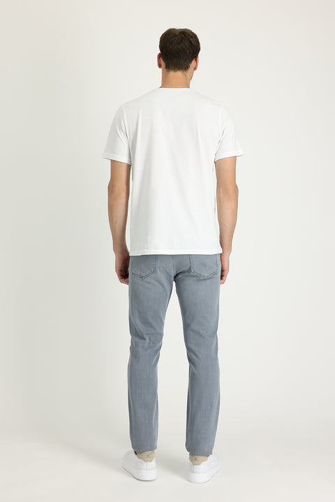 Light Blue Slim Fit Stretch Denim Jeans