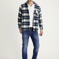 Dark Blue Slim Fit Stretch Denim Pants