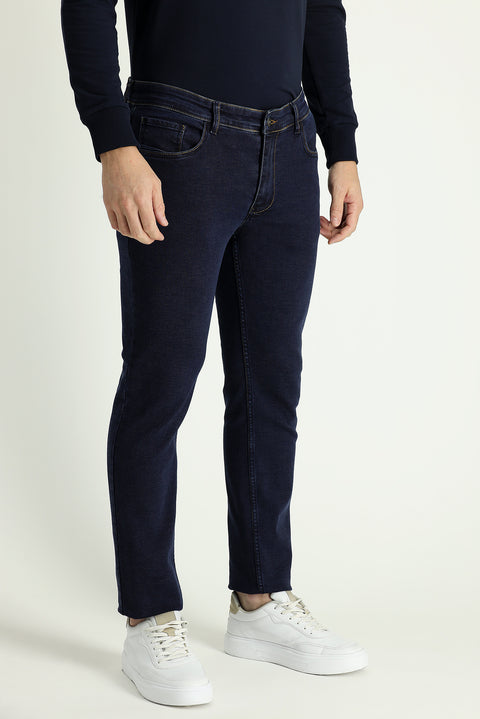 Dark Navy Slim Fit Stretch Denim Pants