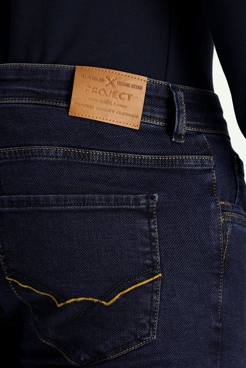 Dark Navy Slim Fit Stretch Denim Pants