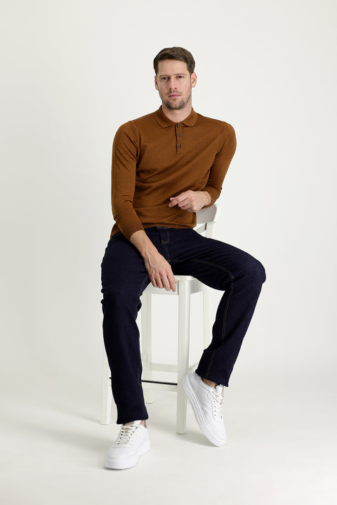 Dark Navy Slim Fit Stretch Denim Pants