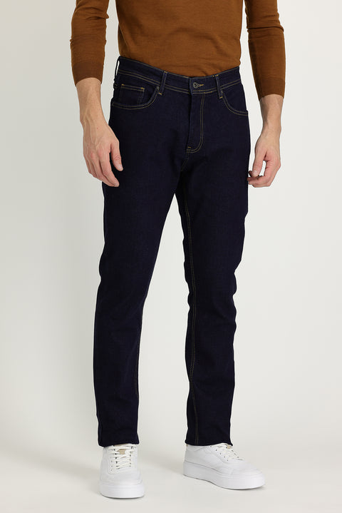 Dark Navy Slim Fit Stretch Denim Pants