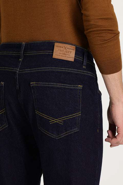 Dark Navy Slim Fit Stretch Denim Pants